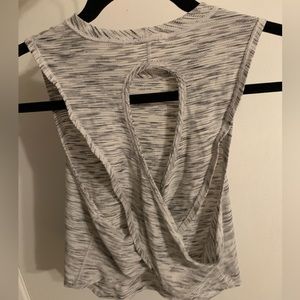 Lululemon Nulu Wrap Back Cross Body Crop Tank, size 4